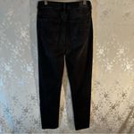 American Eagle Black Distressed Mom Straight Jeans Long Comfort Stretch 0 Photo 12