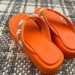 Urban Outfitters Orange UO Embellished Thong Sandal Summer Beach Boho Photo 5