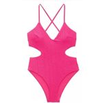 Victoria's Secret VS  Cut out Monokini Cheeky Forever pink one piece swimsuit XS Photo 4