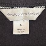 Christopher & Banks Christopher & Banks Black Red Full Zip Shirt Size Medium Giraffe Zebra Safari Photo 1