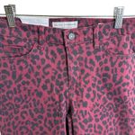 Anthropologie Sanctuary Social Standard Leopard Maroon Ankle Skinny Jeans - 4 Photo 7