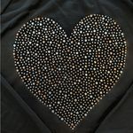 Philosophy Republic Clothing Black Rhinestone Heart Sweatshirt Size S/P Photo 3