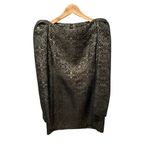 Vintage Jacquard Black & Gold Mini dress Photo 1