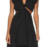 Steve Madden  Amanda Black Cutout Twist Front Tiered Mini Dress S NEW Photo 0