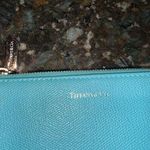 Tiffany & Co. Coin Card Holder Wallet Blue Leather Wallet Pouch R Photo 2