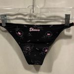 DIXXON NWT black pink peonies skimpy cheeky bikini tanning swim bottoms pool Size XL Photo 3