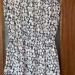 Gap  Women White w Navy Floral Sleeveless “ Everyday” Drawstring Elastic Dress-XS Photo 6
