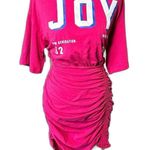 NWOT Joy Pink Ruched T Photo 0