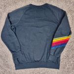 Aviator Nation Rare 7-Stripe Bolt Crew XL Gray Pink Bolt Rainbow Sleeve USA 70s Photo 10