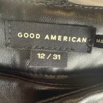 Good American  Black Leather Look Pants Photo 1