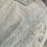 American Eagle New Rainbow embroidery High rise acid wash shorts light blue sz 6 Photo 8