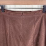 White Stag Vintage Y2K  Stretch Skirt Brown Faux Suede Size 10 Western Bohemian Photo 5