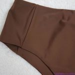 NEW Abysse‎ x free people Benson high waisted bikini bottoms in dark brown, XL Brown Photo 4