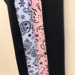Bebe SPORT DOUBLE PRINT INSERT BLACK CAPRI ROSE PINK PAISLEY PANT 3X Photo 5