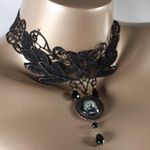 Handmade The Misfortunes of the Soothsayer – Victorian Gothic Lace Choker Necklace Photo 4