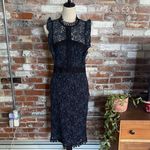 ZARA  Woman pencil lace tube dress dark blue Size L Photo 2