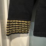 Vintage Black Gold Rhinestone Button Cardigan San Remo Laura Knits Size S Photo 3