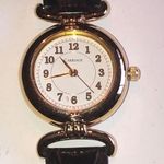 Carriage Gold Tone Dark Brown Leather Classic Watch Wristwatch NEW BATTERY Photo 0