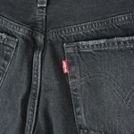 Levi's 501 Shorts Womens 32x2 Black Distressed Cut Off Premium Denim Button Fly Photo 5