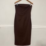 Everlane NWT • the dream strapless dress cool fudge midi organic cotton sz L Photo 6