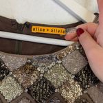 Alice + Olivia  Vista Beaded Dress Retro Flapper Sparkle Mini Sz 8 Photo 6