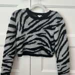 Garage zebra cropped sweater, size xs Photo 0