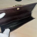 Gucci Vintage Brown and Gold Folding Leather Wallet Purse Photo 3
