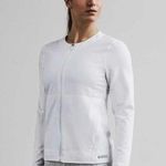 Nobull NWT Women’s Twill Zip Up Jacket - White Photo 0