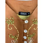 Magic  Vintage Bohemian Cottagecore Peasant Artsy Garden Midi Sundress M Photo 1