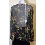 East 5th Women’s Gothic Sheer Button Down Florals Whimsy LARGE Photo 5