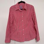 J. McLaughlin  Pink‎ Gingham Button-Down Shirt Size 12 - Excellent Conditi… Photo 0