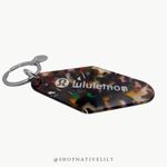 Lululemon Diamond Shaped Hotel Keychain, Brown Earth Multi Photo 1