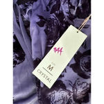 LuLaRoe NWT  Cozy Crystal Purple Floral Cropped Capri Velour‎ Pants Size Medium Photo 3