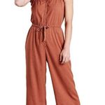 Toad & Co Taj Hemp Strappy Sleeveless Jumpsuit Terracotta Size Medium Photo 0