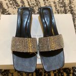 By Far Women's Black Ceni' Crystal Embellished Leather Sandals size 38 Photo 0