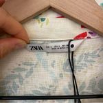 ZARA Button Down Shirt L NWT Summer Print Linen Blend Bohemian Photo 10