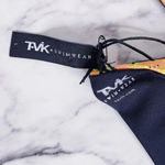 Tavik Swimwear Triangle Bikini Bottom Side Tie Size Large Reversible Lined Green Photo 8