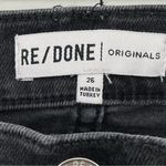 RE/DONE REDONE High Rise Ankle Crop Jeans in Lived In Black Size 26 Photo 4
