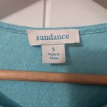 Sundance  Embroidered Linen Tank Top Small Blue Photo 2