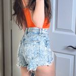 Carmar Denim Super Cute LF Carmar Distresses High Waist Fitted Shorts Light Blue 24 Waist Photo 1