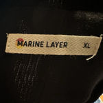 Marine layer  Lexi Rib Mock Neck Midi Dress Black Short Sleeve Medium Lined Photo 6