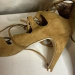 Jeffrey Campbell Free People X Brown Lace Up Zip Up Heel Sandals Size 9 Photo 1