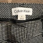 Calvin Klein Women's Black and White Checkered Trousers Photo 3
