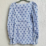 Caroline Constas Puff Sleeve Printed Square Neck Elliot Mini Dress Blue Womens S Photo 3