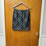 CAbi Step Out Plaid Pencil Mini Skirt Back Zipper Gray Gold 6 3756 Photo 15