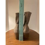 Vince  Hayek Suede Taupe/Grey Block Heel Sock Ankle Booties Boot Photo 4