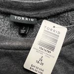 Torrid  Black Washed Belted‎ Fleece Sweatshirt Dress Photo 5