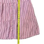 J Jill Love Linen Shirt Dress Button Front Long Sleeve Pink Stripe Womens Small Photo 6