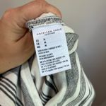 American Eagle Striped Wide Leg Jumpsuit Belted V Neck Cotton Linen Blend Sz M Photo 4