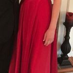 Red Satin Prom Dress Size 4 Photo 1